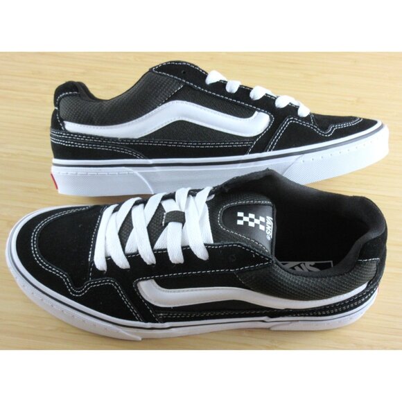 Vans Men's Caldrone Classic Suede Mesh Black White Skate Shoes sizes NIB - Picture 7 of 7